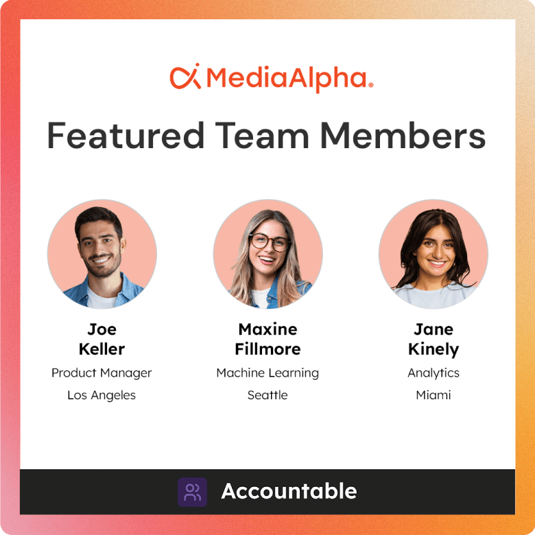 Featured team members template, version 1